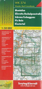 WK 374 Montafon - Silvretta Hochalpenstraße - Schruns-Tschagguns - Piz Buin - Klostertal, Wanderkarte 1:50.000