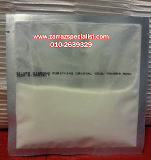 silver diamond purifying, Crystal cool powder mask, diamond mask, purifying mask, produk Saloon Pack Spa, Produk zarraz paramedical, pengedar zarraz di melaka