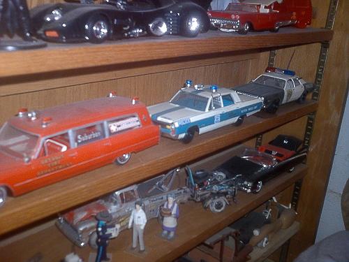 1966 Cadillac Ambulance 1967 Plymouth Fury III Police Car and a 1981 Dodge 