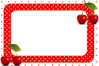 Cherries: Free Printable Invitations, Labels or Cards.