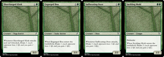 Shortfanged Slink, Engorged Boa, Suffocating Ooze, Suckling Mold