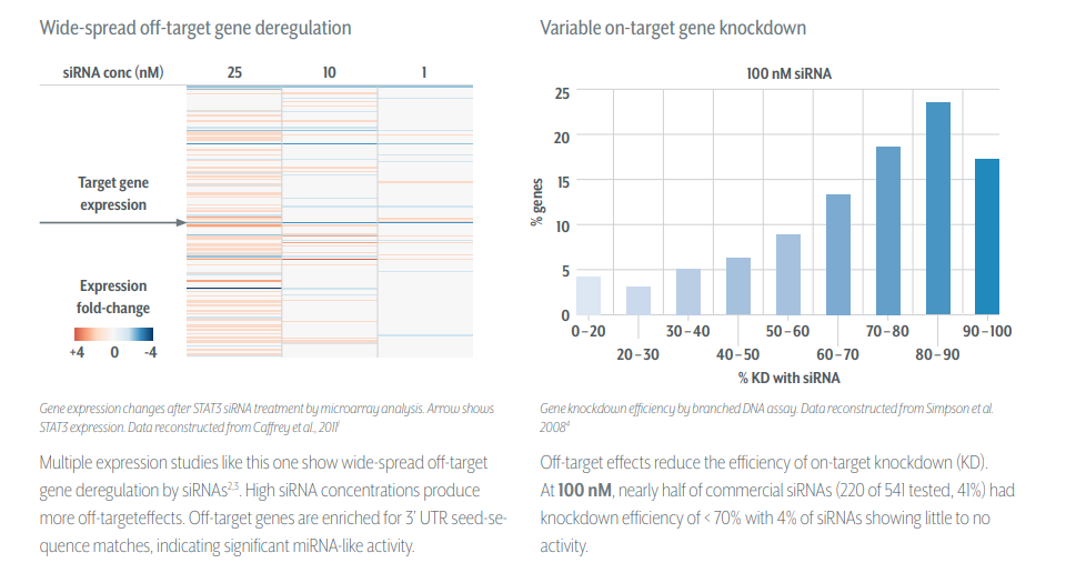 Wide-spread off-target gene deregulation
