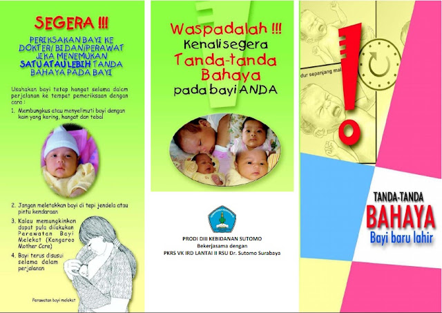 Kumpulan Materi Kebidanan Leaflet Tanda Bahaya Bayi  Baru  