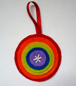 Rainbow felt ornaments 1