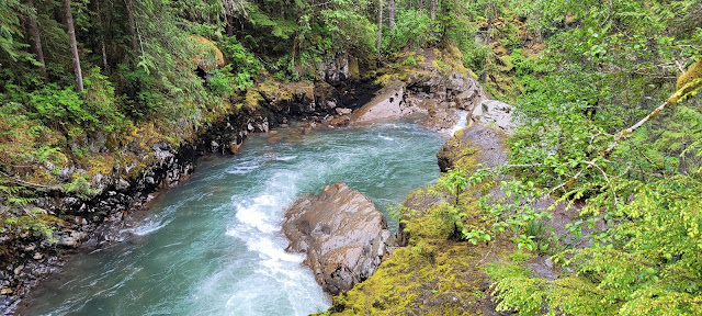 The Nooksack river's edge then  Nooksack Falls