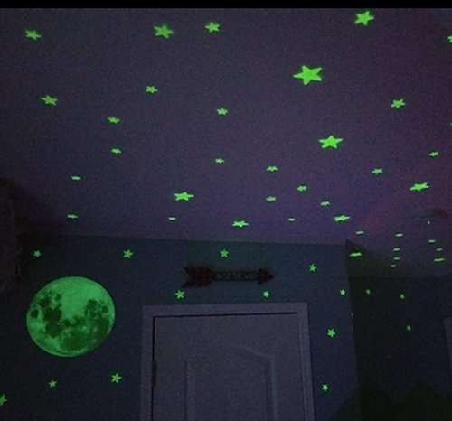 Glow Stars Supernova: 200 of the Brightest Glow in the Dark Stars  Outer space decor - space themed kids rooms - planets decor - astronaut wall murals  - outer space bedding - galaxy themed room decor - space themed bedding - planet wall decals - sci fi themed bedroom robots rockets monsters aliens - Star Wars Bedrooms -