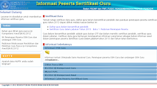 website resmi sertifikasi guru tahun 2013