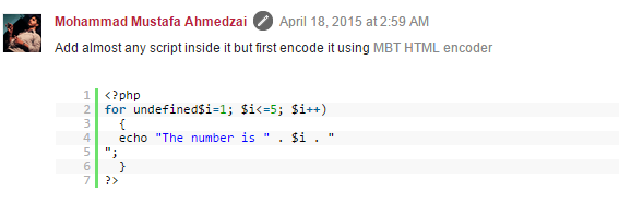 add SyntaxHighlighter in comments