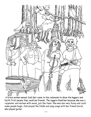 Headwaters Forest Coloring Book - Earth First!  Illustration by Mykol Blackwell. Text by Darryl Cherney.