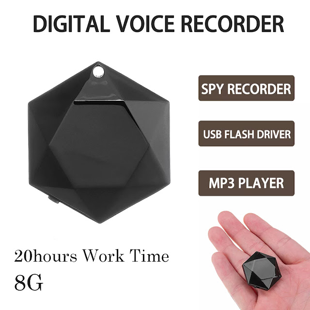 8G USB Digital Voice Recorder Pendant MP3 Player 20hours Work Time