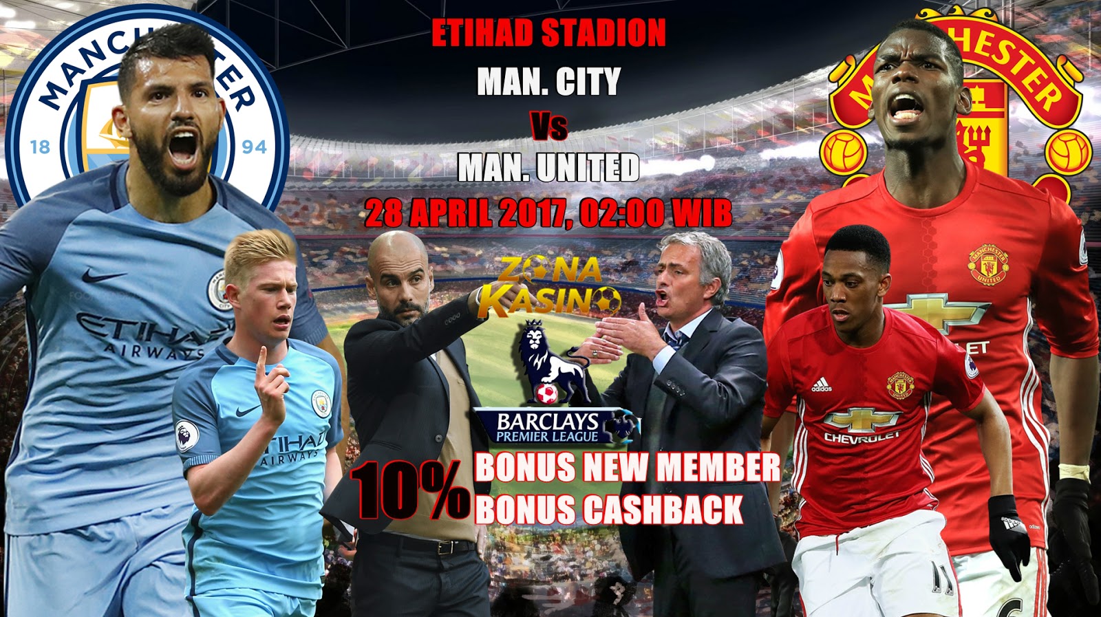 Prediksi Bola Manchester City Vs Manchester United 28 April 2017