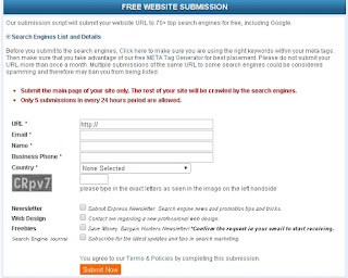 FREE WEBSITE SUBMISSION
