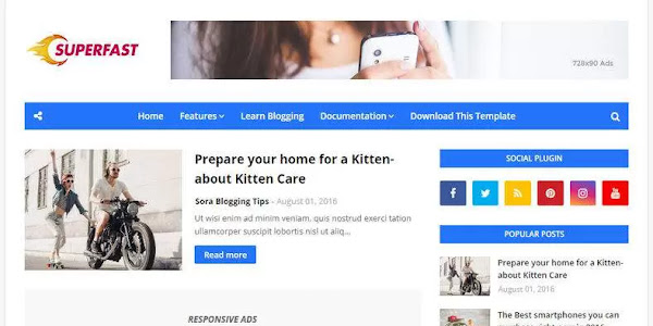 SuperFast Blogger Template