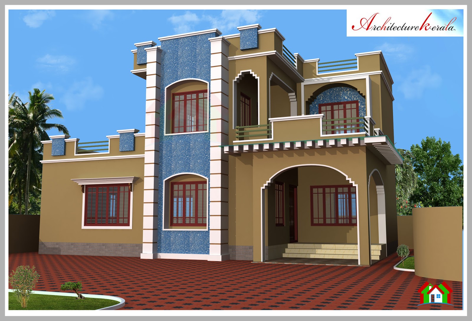 Ground Floor 3D House Elevation