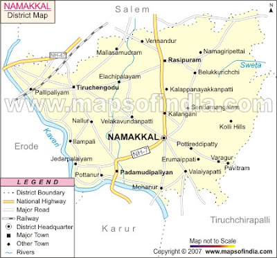 namakkal district was bifurcated from salem district with head ...