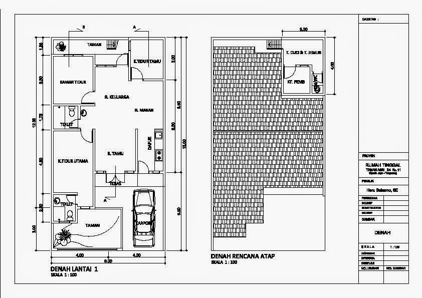 Konsep Sketsa Denah Rumah Mewah 1 Lantai