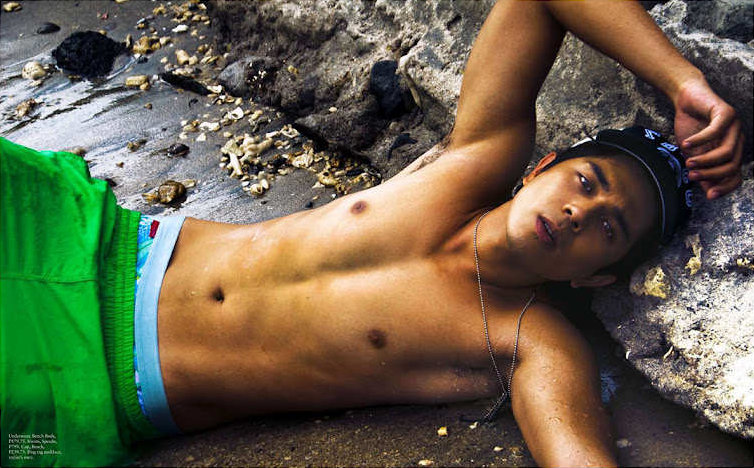 Paulo Avelino Shirtless for Garage by Lope Navo from fashionmediaph Behind