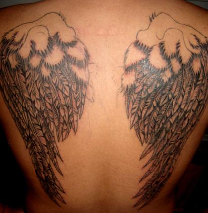 angel wings tattoo for men