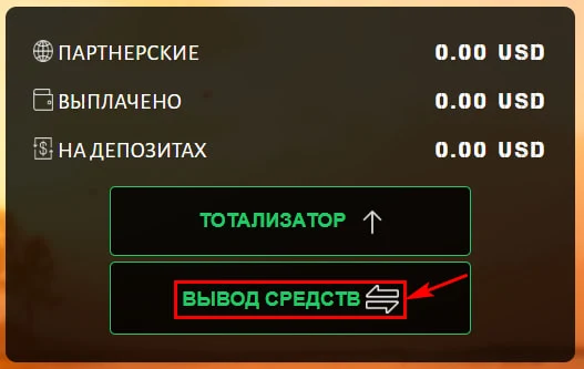 Вывод средств в Wild West Investment