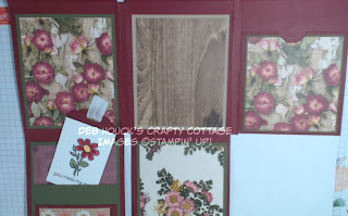 Deb Houck's Crafty Cottage One Sheet Mini Album featuring Stampin' Up!'s Pressed Petals DSP