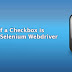 How to verify if a checkbox is checked using Selenium Webdriver