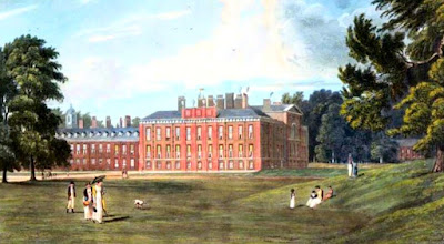 Kensington Palace  from The History of the Royal Residences by WH Pyne (1819)