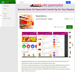 Download Needs the Supermarket Android App for Easy shopping 