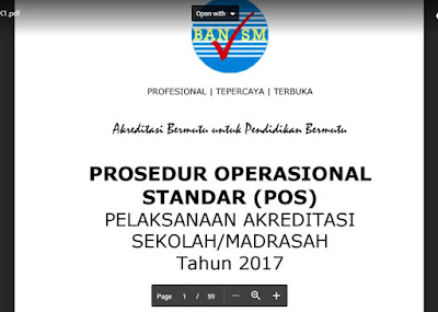 Download POS dan Instrumen Akreditasi Sekolah/Madrasah Tahun 2017