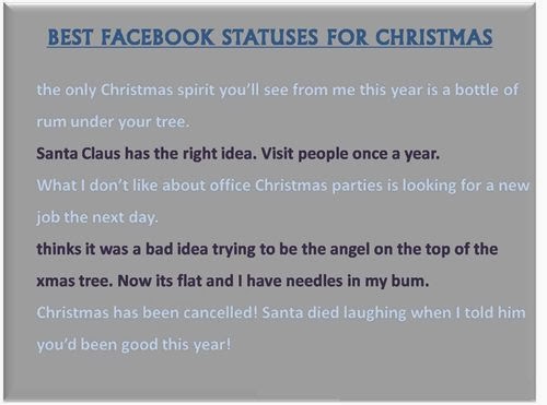 Free Funny Christmas Quotes For Facebook Status