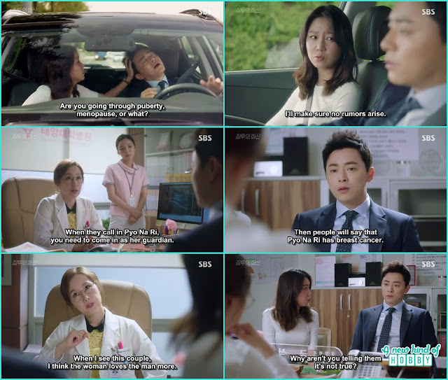 na ri pull hwa shin hairs and take him to the hospital for the radiation treatment  - Jealousy Incarnate - Episode 8 Review