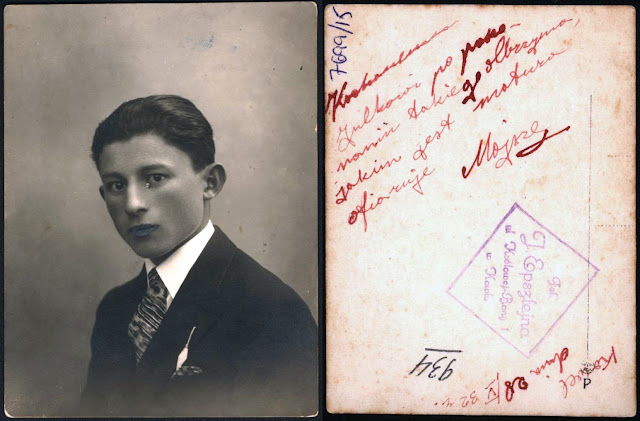  1932 Ковель J. Эпштейн Krolewy Bony 1 – Kowel, Poland, A photograph of a young man named Moshe, 28/05/1932.