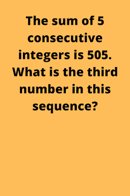 The sum of 5 consecutive integers is 505. What is the third number in this sequence?