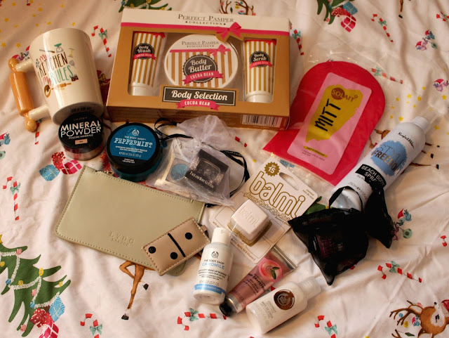 christmas giveaway, the body shop, balmi, gosh, perfect pamper, superdrug