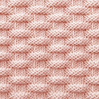 The Basketweave stitch is simple to memorize and quick to work. Pattern is not reversible. 