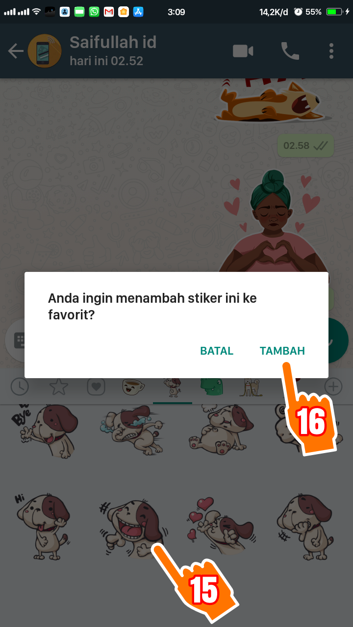 Cara Kirim Stiker  Di  Aplikasi  WhatsApp Terbaru Saifullah