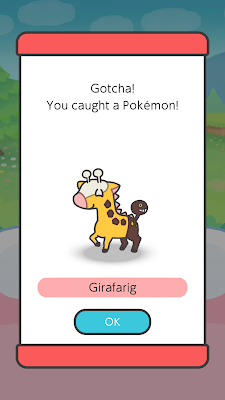 Pokémon Smile cute Girafarig sprite caught version 2