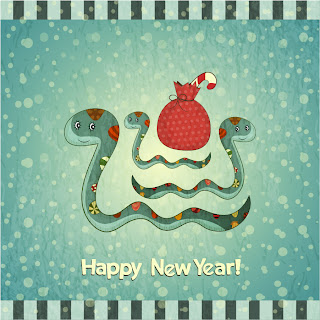 巳年の干支の背景 Year of snake 2013 backgrounds vector イラスト素材2