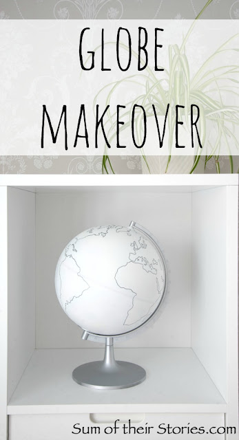 White and Silver globe makeover