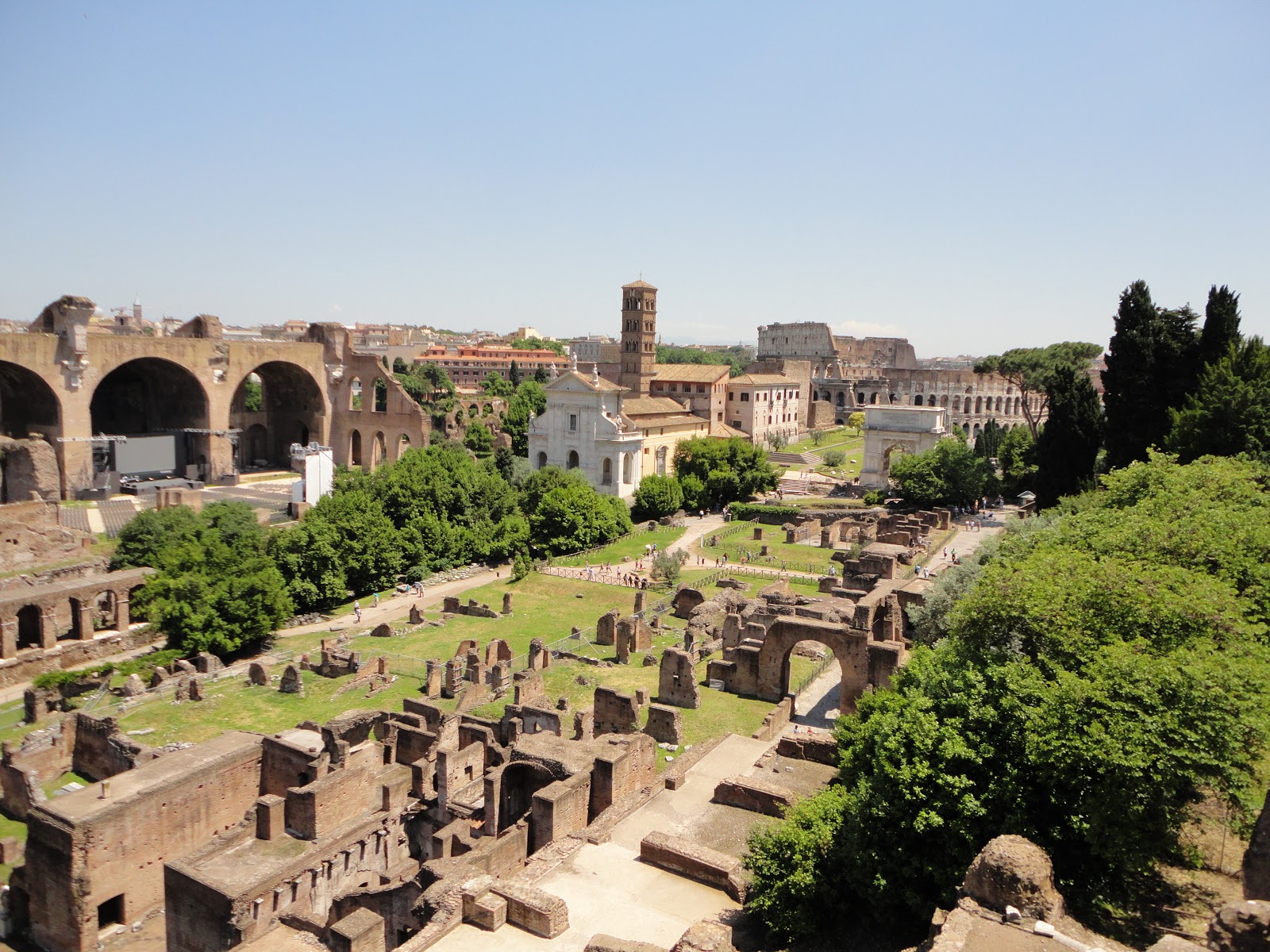 Vue depuis le Forum Palatin du Forum Romain