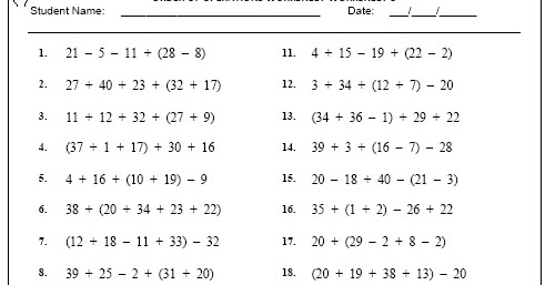 FREE EDUWORKSHEETS: GRADE 4 MATHS ORDER ORDER OF OPERATIONS ...
