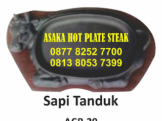 Hot Plate Steak Asaka  Bentuk Sapi  ~ HOT Plate Steak Alat Pemanggang Daging Bentuk SAPI