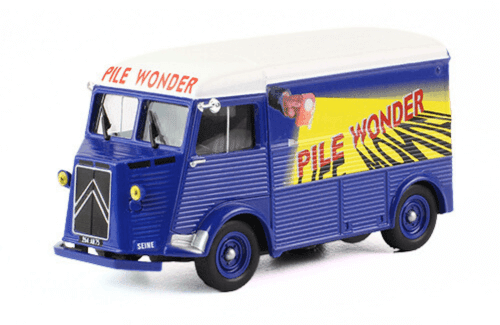 collection vehicules publicitaires 1:43 auto plus, citroën type h 1:43 Pile Wonder