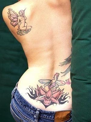 delonte west tattoos dime magazine_12. fairy tattoo on her arm.