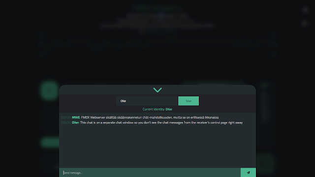 FMDX Webserverin chat-ikkuna