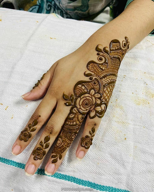 arabic mehndi design back side