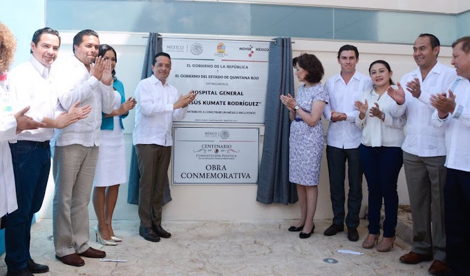 Inaugura el Gobernador nuevo Hospital General de Cancún “Dr. Jesús Kumate Rodríguez”, que beneficiará a más de medio millón de habitantes de Benito Juárez
