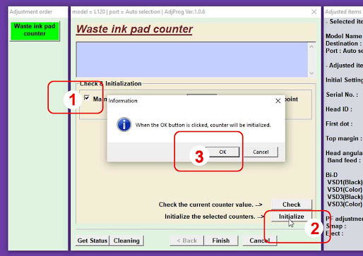 cara reset epson L120