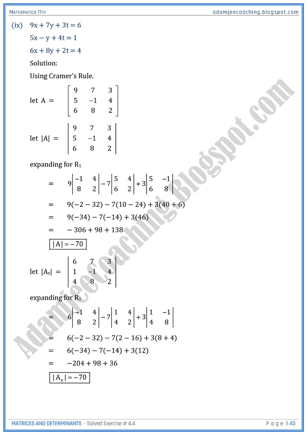 matrices-and-determinants-exercise-4-4-part-ii-mathematics-11th