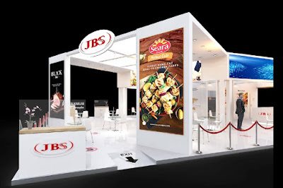 Source: JBS. The JBS stand at Gulfood 2021 highlighted the Seara Perfect Cuts and Black Friboi brands.