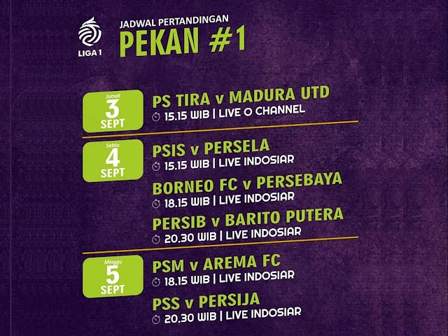 BRI Liga 1 2021/2022 Lanjut Pada 3 September, Persib Kebagian Jadwal Tanding 4 September 